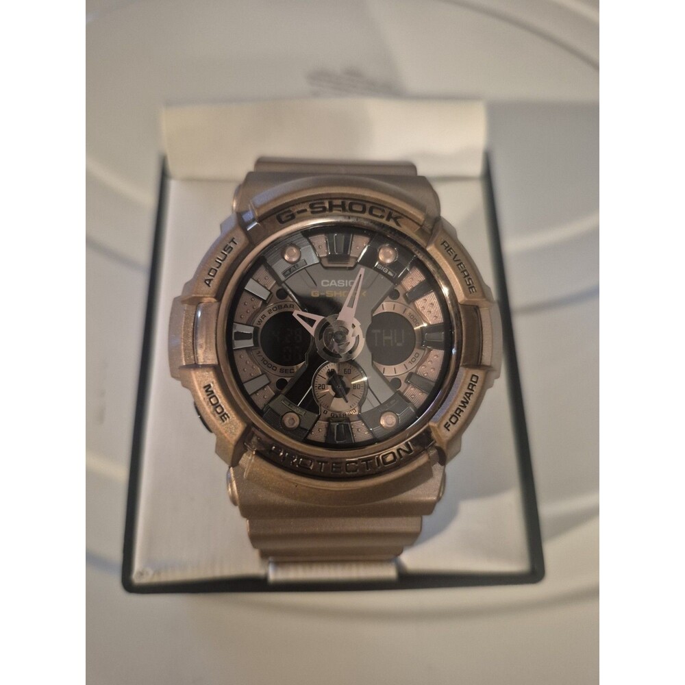 Casio G-Shock Rose Gold Ana-Digi Dial Resin Band Men's Watch GA-200GD-9B